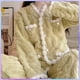 thumbnail image 2 of Conjunto de pijamas de dibujos animados para mujer, ropa de dormir de terciopelo, Coral, forro polar, traje grueso y cálido, pieza de ropa de casa para mujer, Otoño e Invierno, 2 of 5