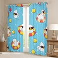 thumbnail image 2 of jejeloiu Cartoon Duck Blackout Curtains,Swimming Ring Curtains Pack of 2 (38x45 Each),Yellow Blue White Window Curtains For Boys Girls,Microfiber Bedroom Decor, 2 of 6