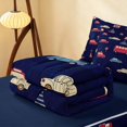 thumbnail image 5 of Erosebridal Cartoon Car Zipper Twin Comforter Sets with Fitted Sheet and 2 Pillowcases, Automobile Zipper Bedding Set, Navy Blue, Navy Reversible, 5 of 7