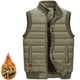 thumbnail image 2 of Chaleco de estilo militar grueso acolchado para hombre, chaleco suelto de gran tamaño con cuello levantado, chaleco cálido para hombro, 2 of 4