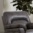 thumbnail image 4 of Furniture of America Rhome Upholstered Indoor Faux Leather Glider Recliner, Dark Gray, 4 of 6