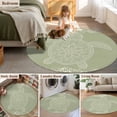 thumbnail image 6 of Turtle Green Large Area Rugs for Bedroom Living Room, Soft Non Slip Carpet Bedside Rug, Coastal Ocean Boho Flower Retro Mottled Round Floor Cover Kitchen Accent Rug 3.3' for Dining Room/Office, 6 of 9