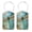 Multi1, variant on RATGON 2 Pack Luggage tag PU Leather with Stainless Steel Loop Window Flower Dragonfly Specimen Travel Trip
