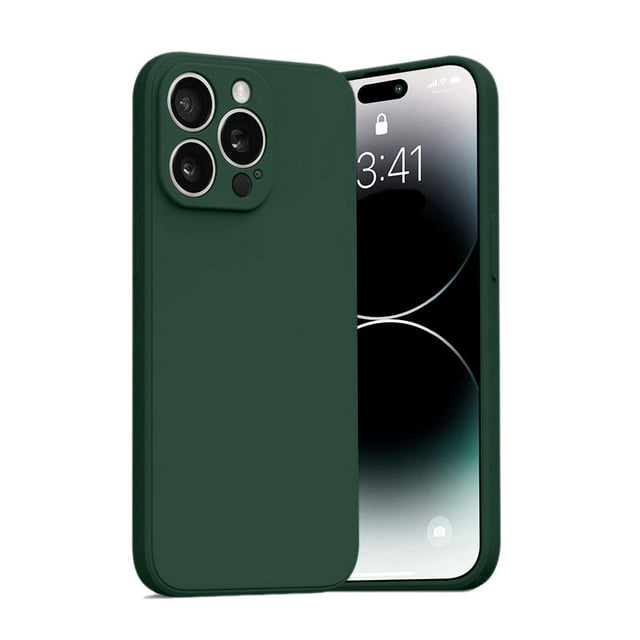 PANDACO Étui Coquille Souple Mat Vert Forêt pour iPhone 14 Pro Max