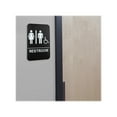 thumbnail image 4 of Excello Global Products Restroom Sign with Braille Indoor/Outdoor Wall Sign 6" x 9" Black/White, 4 of 4
