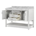 thumbnail image 6 of Furniture of America Freya 49" White Single Bathroom Vanity with White Carrera Marble Top and Undermount Sink, 6 of 12
