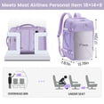 thumbnail image 5 of WANDF 30L Large Travel Backpack  for Women,17 Inch Laptop Backpack for Ladies,College,18x14x8 Personal Item Backpack, Clamshell Opening Carry on Backpack with Wet Pocket(Purple Backpack), 5 of 13