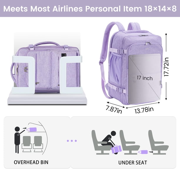 18x14x8 in laptop backpack Vancropak Inches Travel Backpack, Spirit Airlines Personal Item Bag It features a padded 17 SportsNew, Business Travel Backpack, Fits