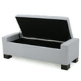 thumbnail image 4 of Noble House Layton Rectangular Fabric Lift Top Ottoman, Light Gray, 4 of 6