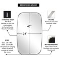 thumbnail image 2 of ANDY STAR Brushed Nickel Bathroom Mirror, Large 24x40’’ Brushed Nickel Metal Framed Oblong Wall Mirror, Modern Nickel Oval Vanity Mirror, 2 of 9