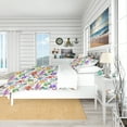 thumbnail image 3 of Designart 'Modern Seashells Pattern' Nautical & Coastal Bedding Set - Duvet Cover & Shams, 3 of 4
