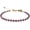 Amethyst, variant on 3mm Tiny BeaSoleilie Natural Gemstone Bracelet for Women, Adjustable 7.1" Energy Gem Charm Jewelry, Dainty Handmade Birthday Gift