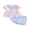 Pink, variant on BemeyourBBs Toddler Baby Baby Girl Summer Clothes Infant Baby Girl 2 Pieces Outfit Bow Embroidered Striped Ruffled Trim Doll Collar Short Sleeve Shirt Tops and Shorts Set