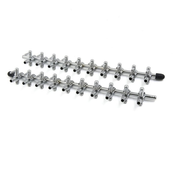 REGALWOVEN 2Pcs Stainless Steel 10 Way Air Flow Branch Outlet Control Valve for Aquarium