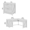 thumbnail image 4 of Pemberly Row Bureau en L 60W avec Classeur en Pin Récupéré, 4 of 9