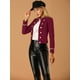 thumbnail image 4 of Chaqueta informal Allegra K Steampunk vintage de los años 60 para mujer borgoña L, 4 of 6