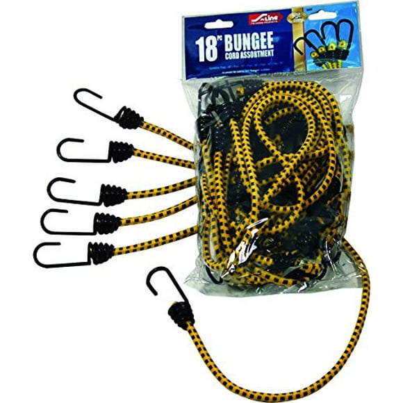 S-Line SL64 Assorted Standard Bungee Cords 18-Piece, Four 16-Inch, Two 24-Inch, One 30-Inch, One 36-Inch, Four Minis