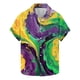 thumbnail image 1 of Hombres Botón Arriba Camisas Carnaval Impreso Cuello de Manga Corta, Moda Casual Top para el Ocio Y las Vacaciones, 1 of 9