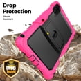 thumbnail image 4 of XYX for Xiaomi Redmi Pad 2 Case 11 inch, 3in1 Heavy Duty Shockproof Tablet Cover with Stand, Shoulder Strap, Rose, 4 of 7