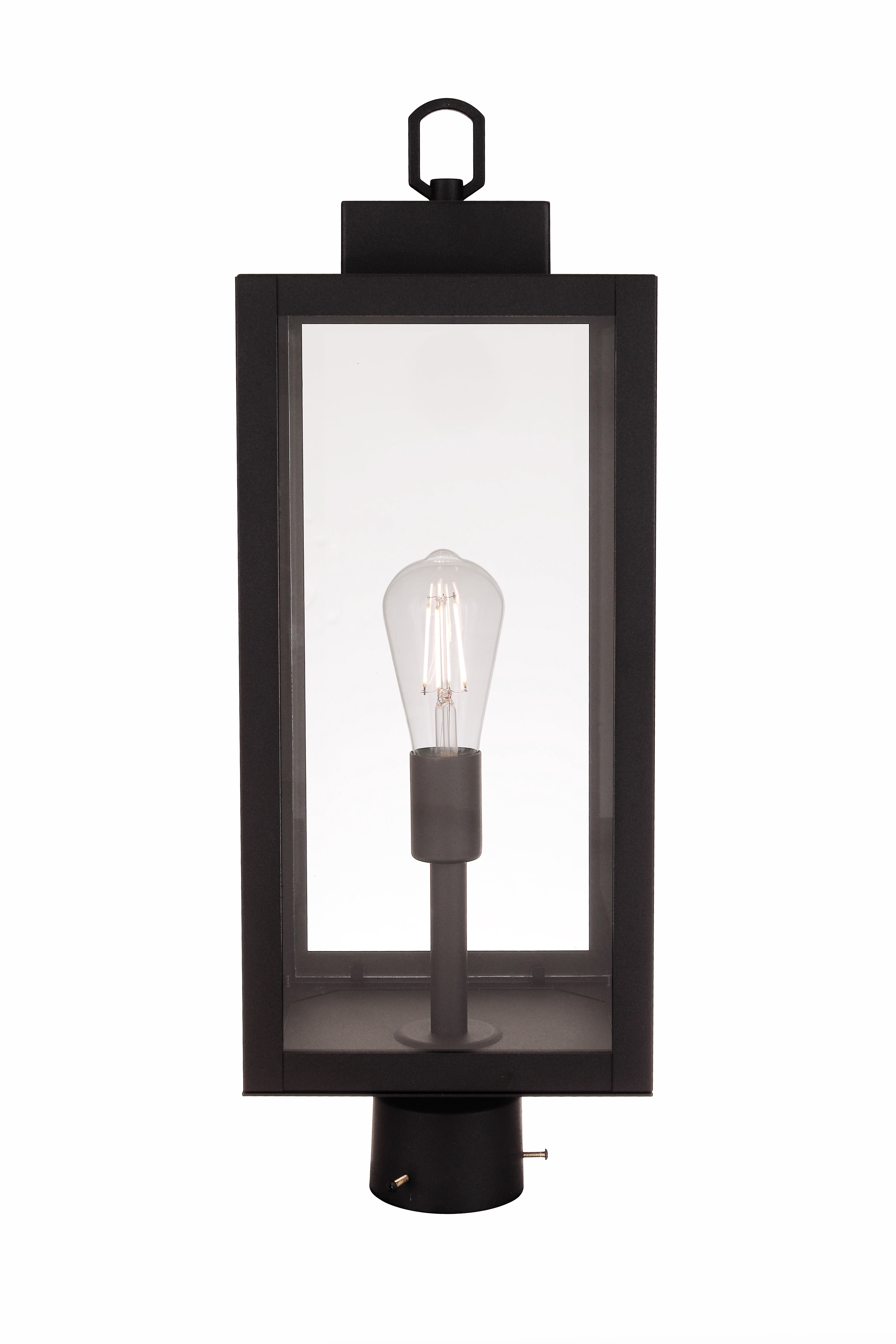 Craftmade - Marin 1 Light 23.25 in. Textured Black Finish Pole Mount Outdoor Post Mount with Clear Glass Shade