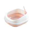 thumbnail image 2 of DOLITY Pet Cat Litter Box Semi-enclosed Detachable Portable Toilet Sandbox Pink, 2 of 9