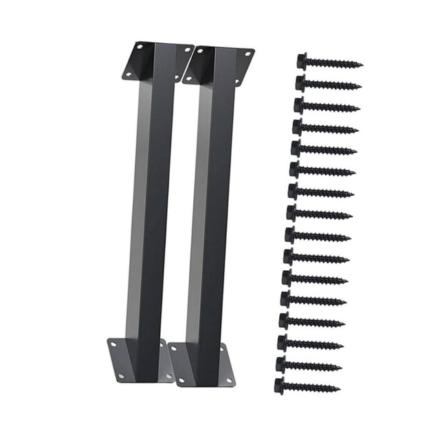 Soportes angulares para madera, soportes de ángulo de , de esquina negros resistentes, conectores para patios, cabañas y herrajes. 2 piezas
