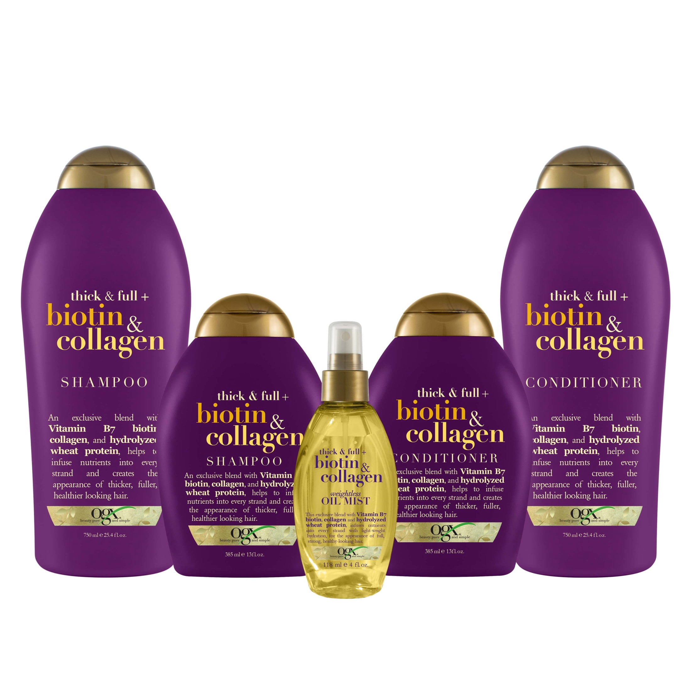 (6 pack) Thick & Full Biotin & Collagen Weightless Hydrating Oil Mist, 4 fl. oz