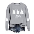 thumbnail image 5 of Womens Sweatshirt Christmas Long Sleeve Crewneck Casual Print Pullover Tops, 5 of 5