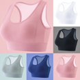 thumbnail image 4 of Xfvqtps Sports Bras for Women Racerback Mesh Back Breathable Elastic Pullover Shockproof Solid Color Comfortable Running Yoga Tank Tops White, 4 of 4
