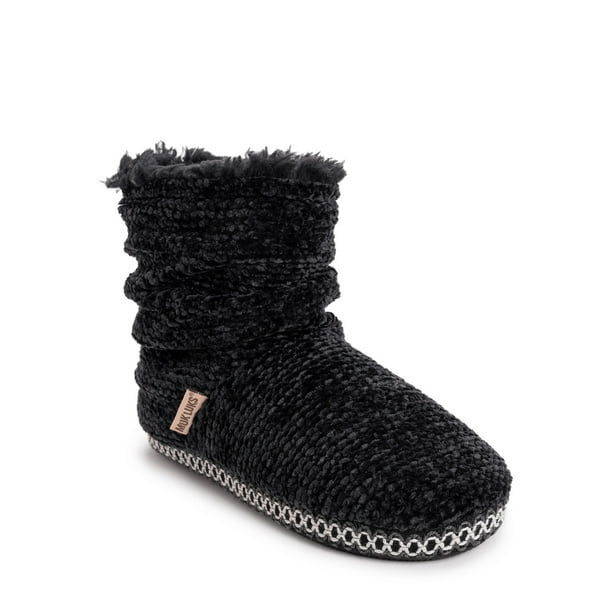 muk luks men's nordic knit bootie slipper socks