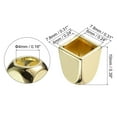 thumbnail image 2 of Uxcell 10Pack 4mm Metal Bell Stopper Square Cord Ends Lock Rope Fastener, Gold, 2 of 6