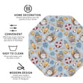 thumbnail image 4 of Disketp Summer Time With Gnome Funny Coasters,6 Pcs Leather Coasters With Holder, Perfect Housewarming Hostess Gifts,Protect Furniture From Water Marks Scratch And Damage, 4 of 9