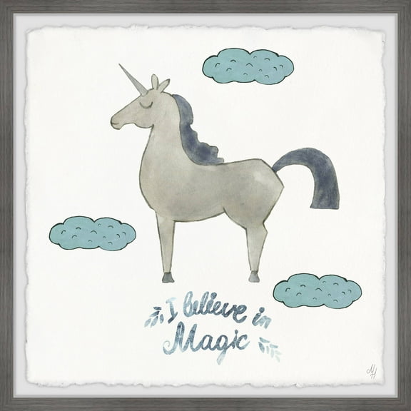 Marmont Hill I Believe in Magic – Unicorn Framed Wall Art