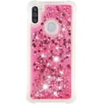 thumbnail image 3 of Compatible with Samsung Galaxy A11 Case Glitter Liquid Cute Clear Phone Case Floating Quicksand Shockproof Protective Bumper Silicone Soft TPU Case for Samsung Galaxy A11 Love Pink YB, 3 of 14