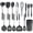 Gray, variant on SUTNEG 14-Piece Cookware Set, Silicone Cookware Set, Non-Stick Cookware with Stainless Steel Handle, Cookware, BPA Free (Grey)