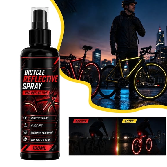 Red 3.4 fl oz Night Reflective Spray Paint for Bikes and Gear