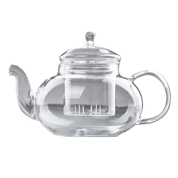 Tetera de vidrio de borosilicato de 400 ml, tetera de vapor para hervir té a alta temperatura, tetera con filtro para agua hirviendo.