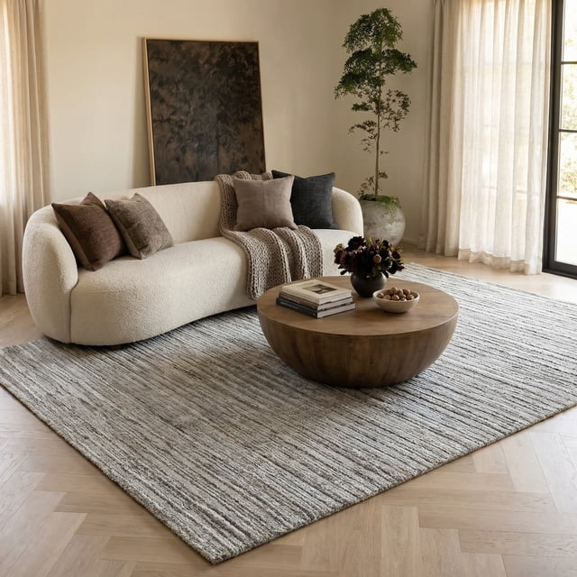 Rug Branch Casa Abstract Indoor Area Rug, Grey , Modern - Living Room, Bedroom, Dining Room, and Kitchen