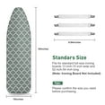 thumbnail image 3 of Ironing Board Cover and Pad,Silicone Coating Standard Size 15x54 Extra Heavy Duty Thick Padding,Resist Scorching Gray and White Patterned, 3 of 7