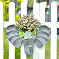 thumbnail image 3 of Sungmor Wall Hanging Elephant Flower Pot, Premium Resin Railing Fence Planter, Gray, 1 Count, 3 of 8