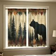 thumbnail image 6 of huayou 2 Pack Printed Kitchen Tier Curtains, 27.56x59.06 Inch Bear Pine Tree Forest Pattern Short Window Curtains, for Indoor Kitchen Cabin Lodge Home Window Decor, 6 of 7