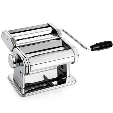 Stainless Steel Pasta Maker Machine - Homemade Pasta Noodle Machine With Adjustable Pasta Roller, Pasta Cutter, Hand