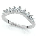 thumbnail image 2 of Pompeii 3/8Ct Diamond Contour Wedding Guard Ring Womens Band 14k Gold Lab Grown, 2 of 5