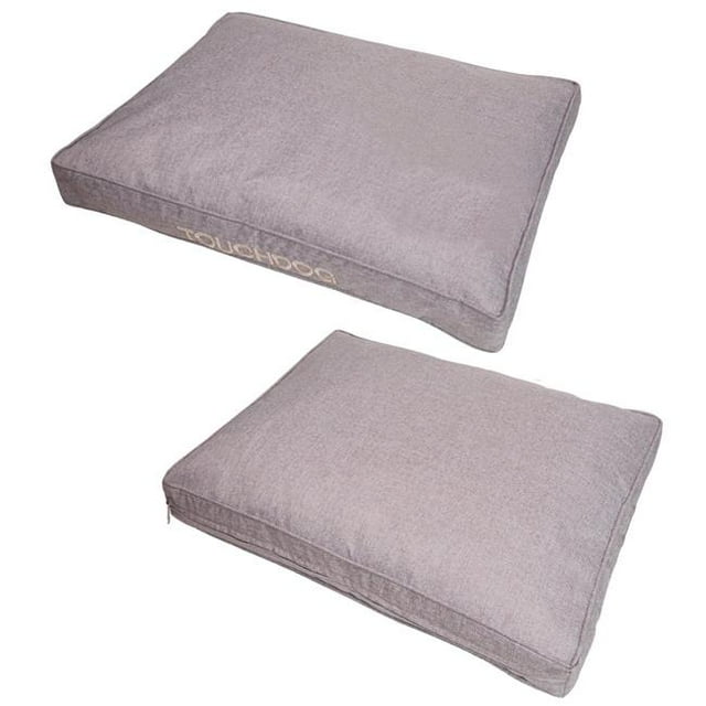 Touchdog PB78GYSM Hushky Water-Resistant Premium Rectangular Raised Dog Mat - Grey - Small