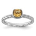 thumbnail image 2 of Auriga 925 Sterling Silver Citrine Ring for Women Size- 9, 2 of 6
