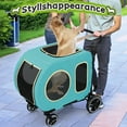 thumbnail image 5 of ModFurne 2025 Upgraded Dog Stroller for Large & Medium Dogs，Pet Stroller for 2 Small Dogs with Detachable Carrier for Car Seat, Up to 90 lbs, Blue, 5 of 9