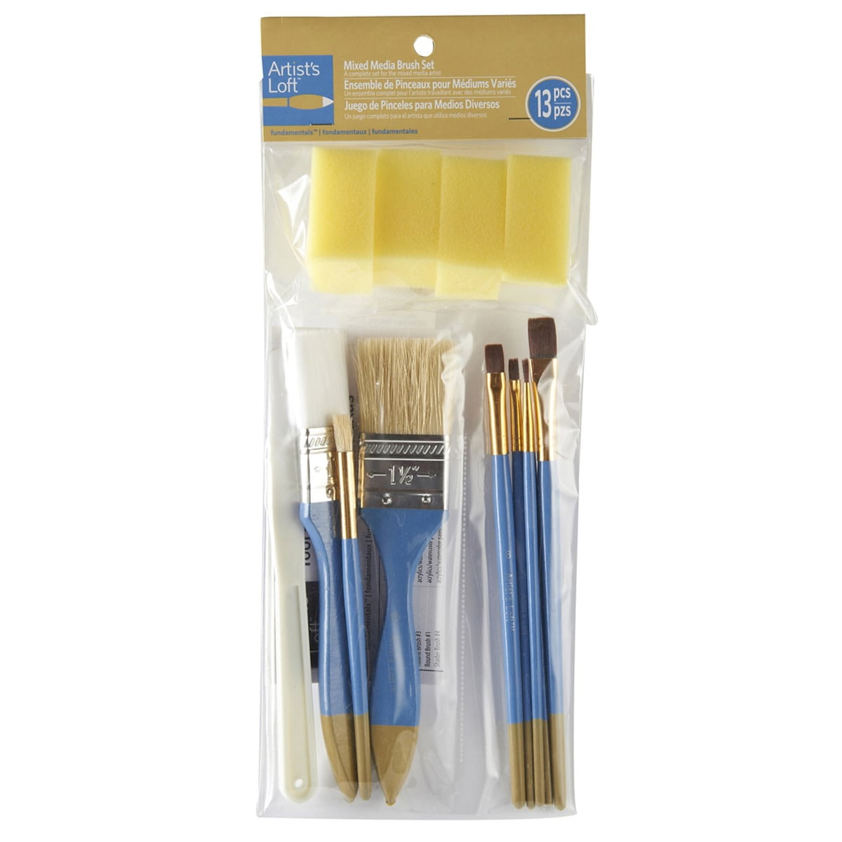 12 Pack Mixed Media Brush Set by Artist's Loft™ Fundamentals