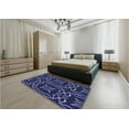 thumbnail image 5 of Ahgly Company Machine Washable Indoor Rectangle Transitional Night Blue Area Rugs, 5' x 8', 5 of 7