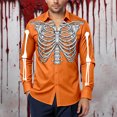 thumbnail image 2 of LIIPEE Halloween Graphic Shirt For Men Long Sleeve Turn Down Collar Button Up Shirts Male Autumn Comfortable Breathable Tops,XXL, 2 of 4