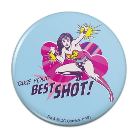 Wonder Woman Take Your Best Shot Pinback Button Pin